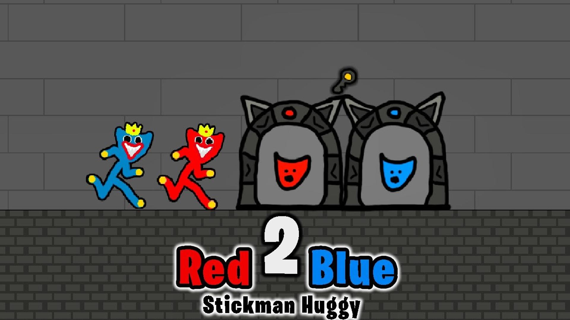 Red and Blue Stickman Huggy 2 Logo