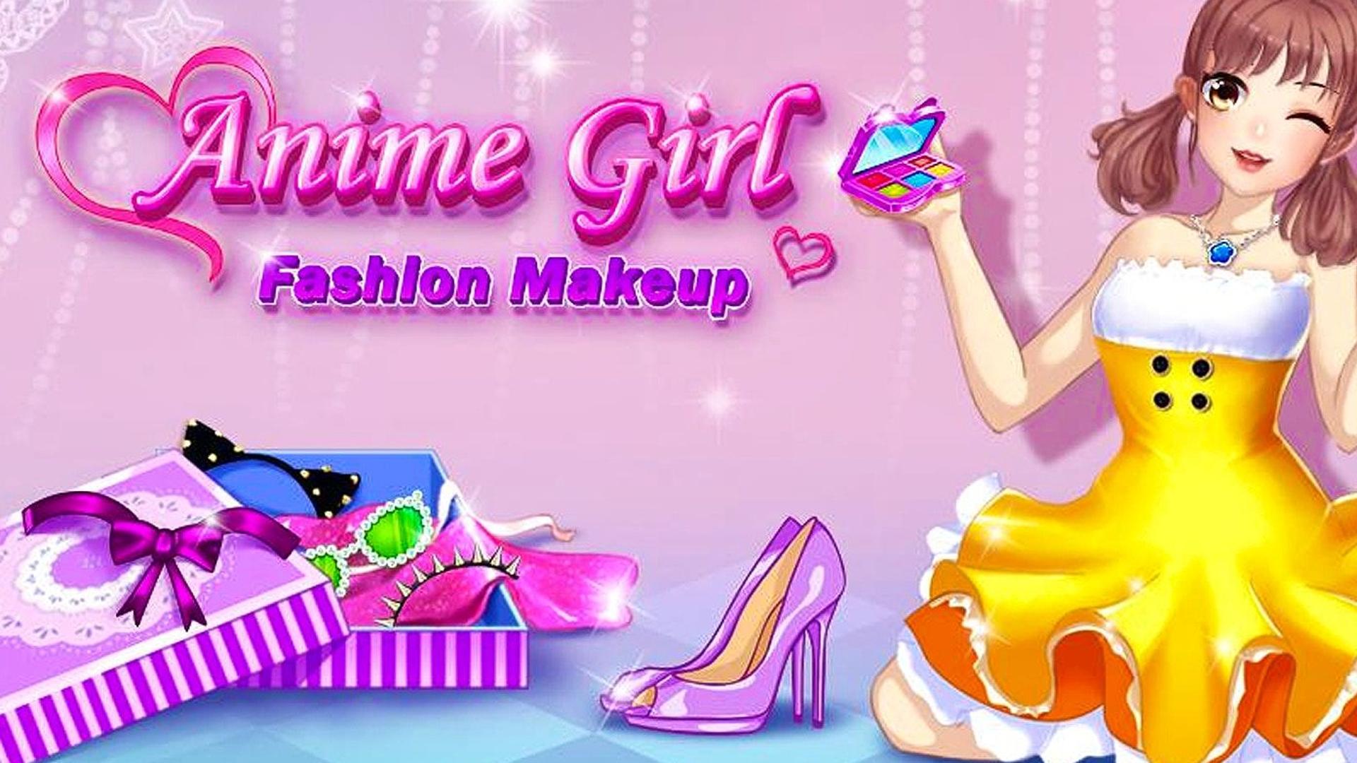Anime Girl Fashion Make Up Logo