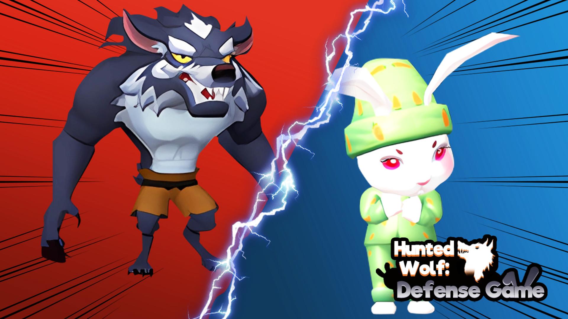 Hunted Wolf Defense Game Logo
