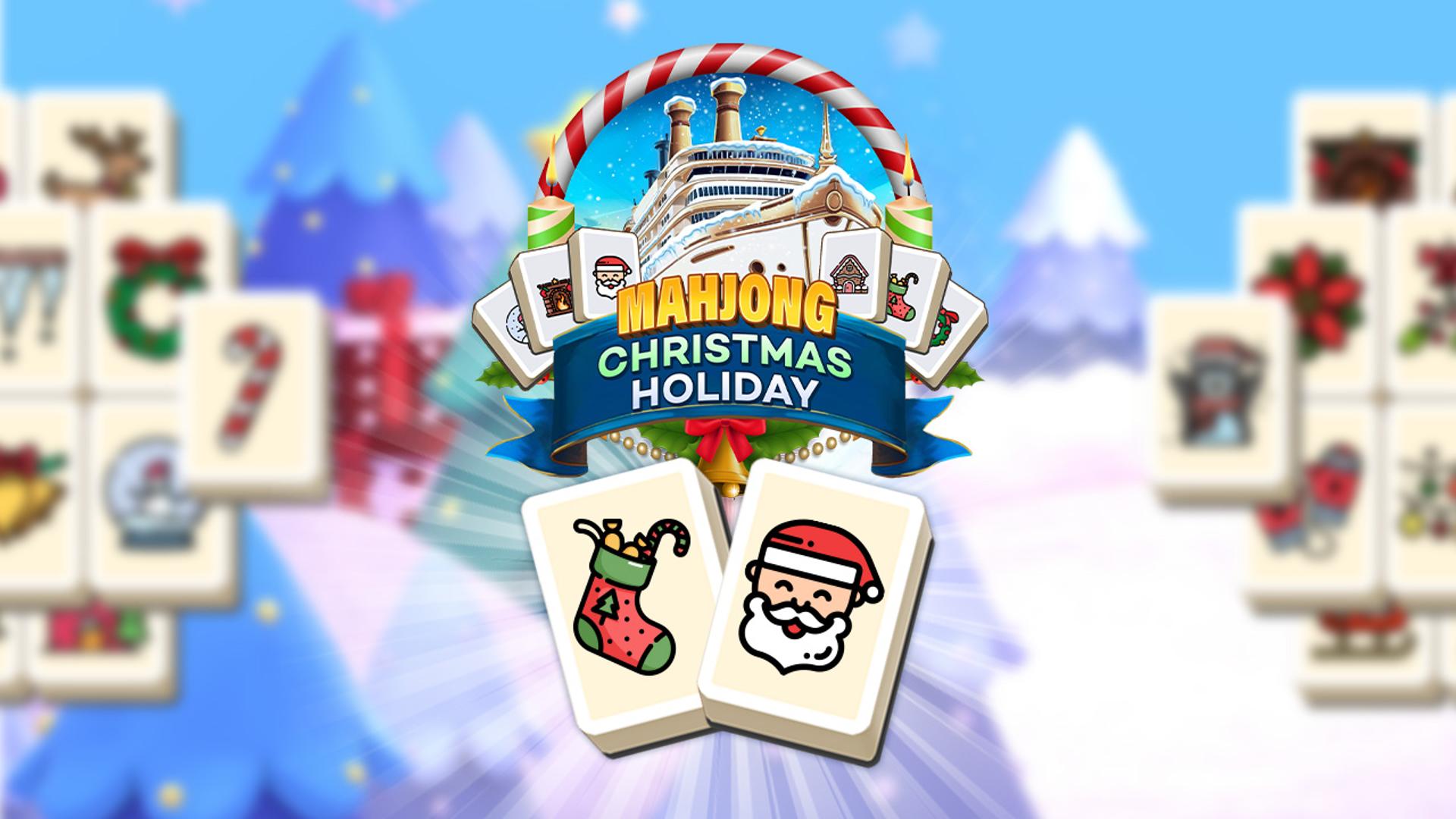 Mahjong Christmas Holiday Logo