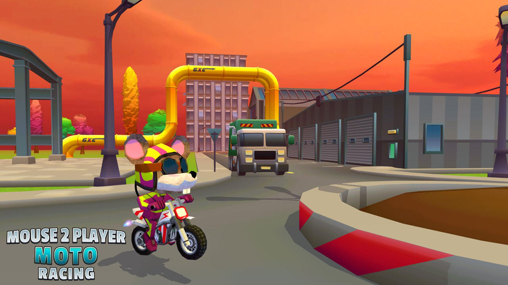 Mouse 2 Player Moto Racing Logo