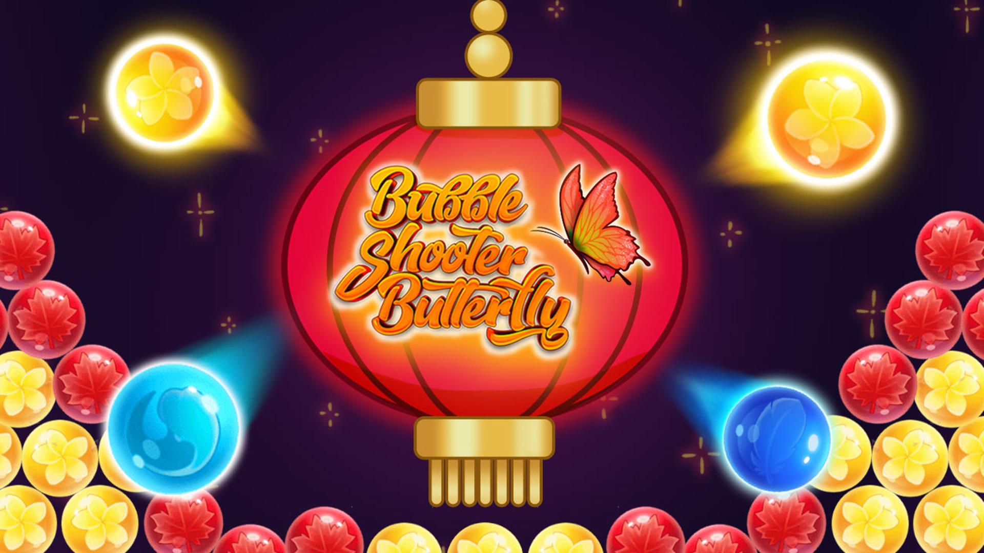 Bubble Shooter Butterfly Logo