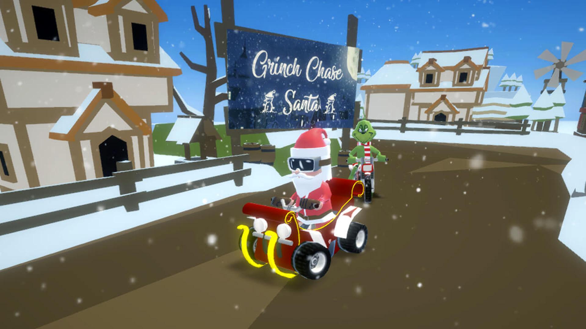 Grinch Chase Santa Logo