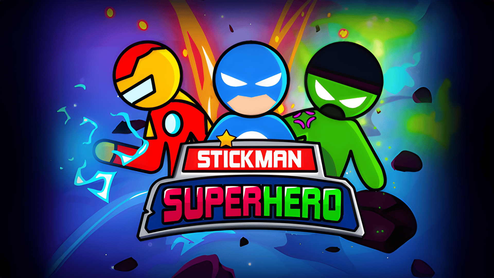 Stickman Super Hero Logo